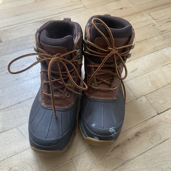 L.L Bean women’s Hiking Outdoor Leather Boots Brown Duck Boots 7.5 M - Picture 7 of 16